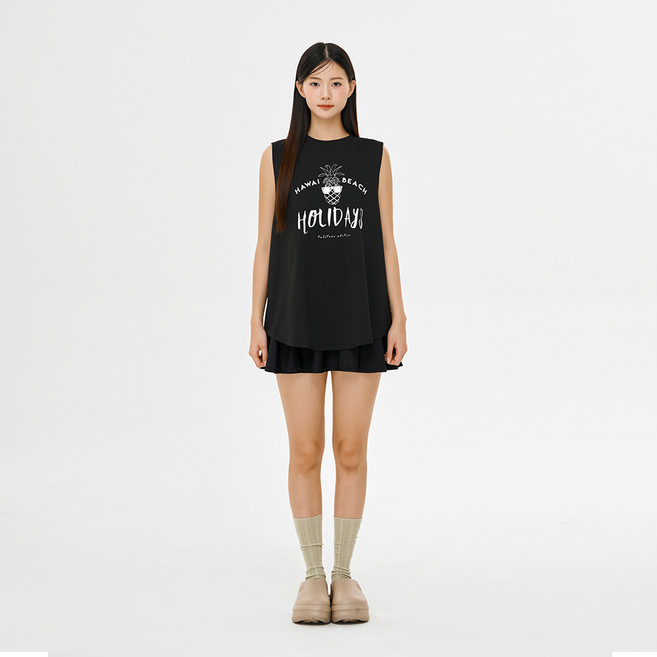 벤디스 여성용 래쉬가드 나시 상의 자외선차단 파인애플맨 나시 C270