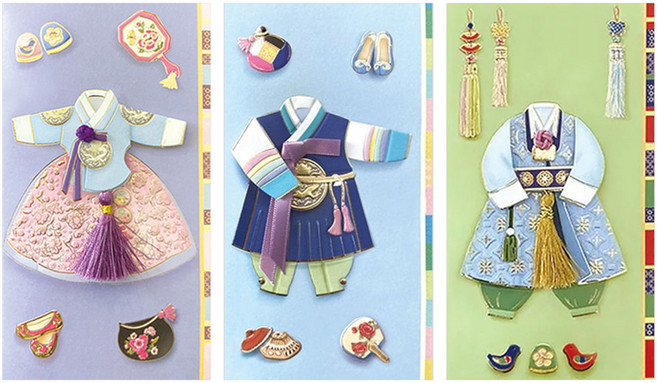 [From&To] 傳統韓服造型紅包袋 FB227-456 3入組, 多色, 3個