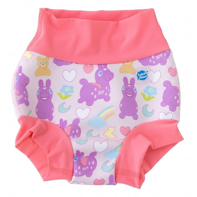 Splash About Brand New Splash About Happy Nappy 全新3D 游泳尿布褲 Rody跳跳馬 粉紅樂園, XL, 1件