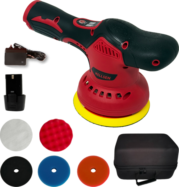 디케이켈슨 차량용 기스 제거 무선 광택기 + 패드 5종 + 배터리, DK-PR01(배터리1P)