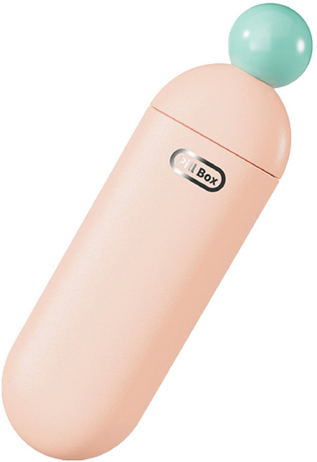 이건픽 휴대용 3칸 밀폐 약통 핑크, 1개