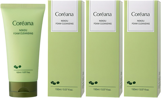 코리아나 녹두 클렌징폼, 150ml, 3개