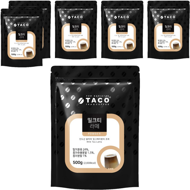 타코 밀크티라떼 분말, 500g, 1개입, 6개