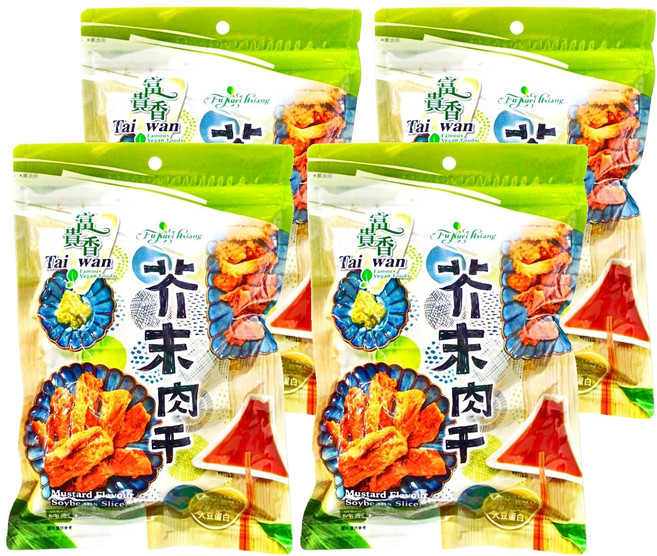 富貴香 芥末肉乾, 250g, 4包
