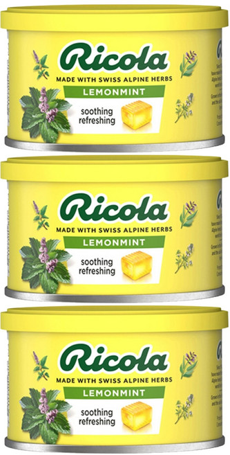 리콜라 레몬민트 스위트 허브 캔디, 100g, 3개