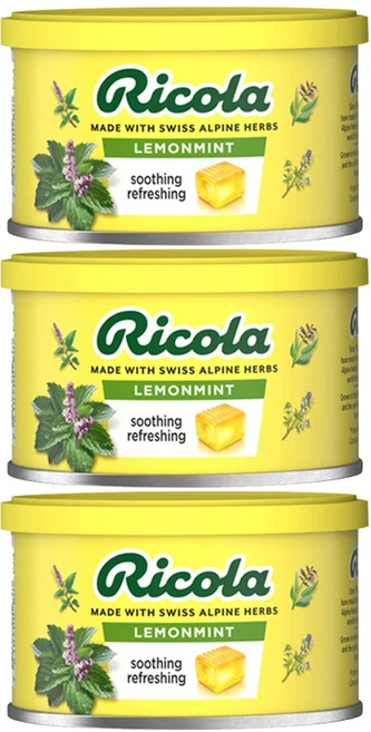 리콜라 레몬민트 스위트 허브 캔디, 100g, 3개 - 쿠팡