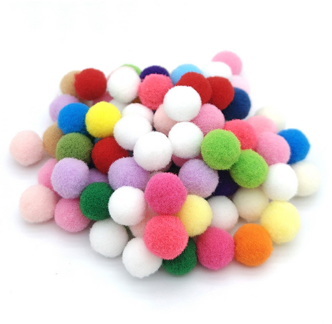 DIY 꾸미기 만들기 컬러 믹스 고탄력 폼폼이 색방울 20mm 100p, 혼합색상, 2개