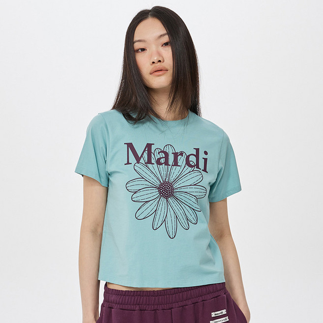 Mardi Mercredi 女款花卉修身棉質T恤