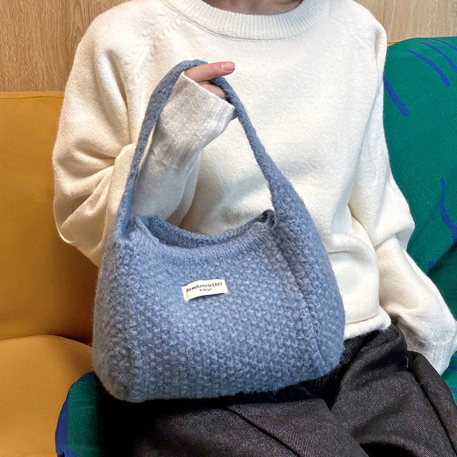 프롬헤븐 리보느 니트 토트백 S500