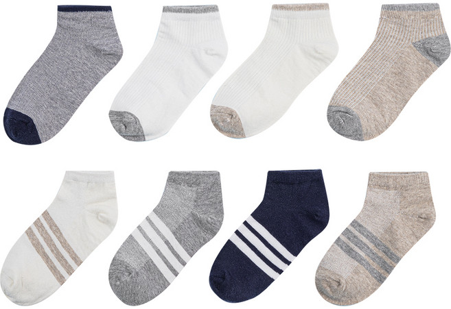 베이스알파에센셜 아동용 링글 스니커즈 양말 8종 세트