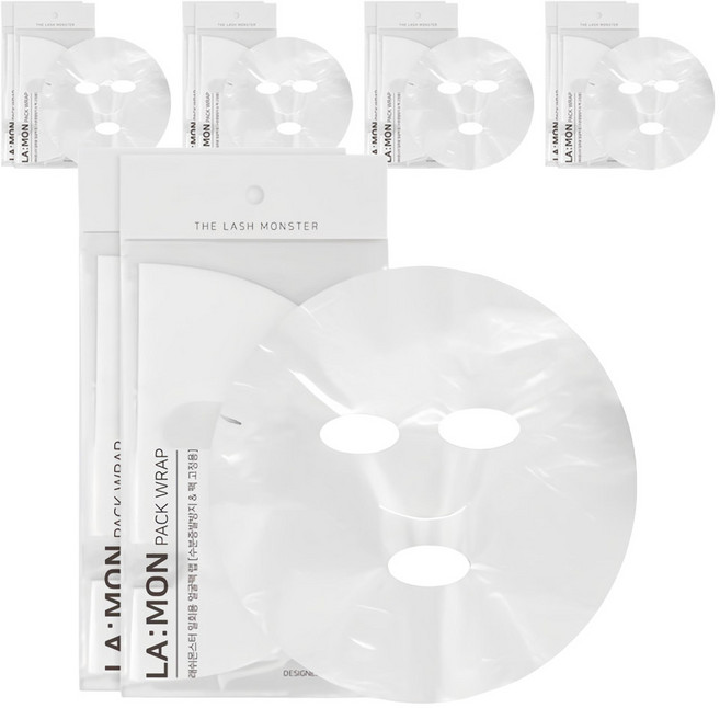 라몽 얼굴팩 투명비닐 일회용 시트 대용량 구성 랩 마스크, 100개입, 10개