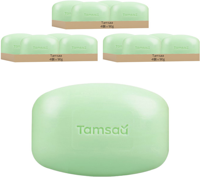 Tamsaa 小黃瓜皂, 12個, 90g
