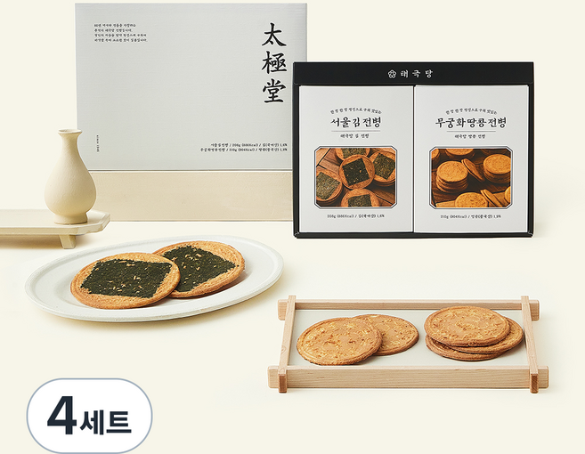 태극당 전병 2종 세트 418g, 4세트