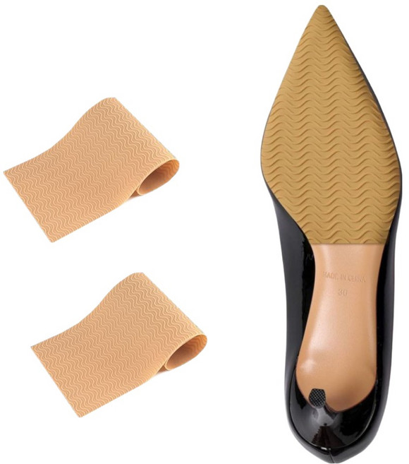 쏘블랑 잘라쓰는 신발 미끄럼방지 패드, 브라운, 2개