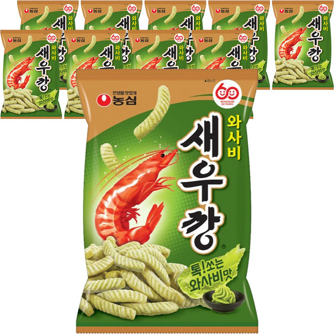 새우깡 와사비, 70g, 10개