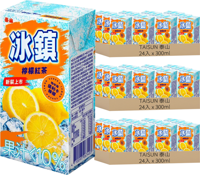 TAISUN 泰山 冰鎮檸檬紅茶, 300ml, 72入