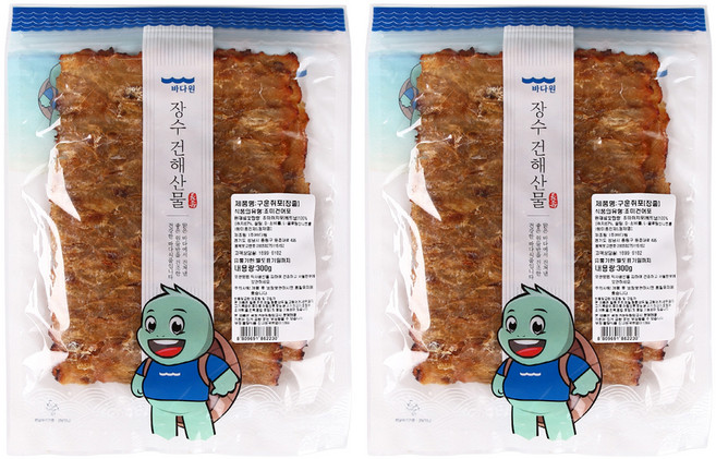 Badaone 烤長條魚乾, 300g, 2個
