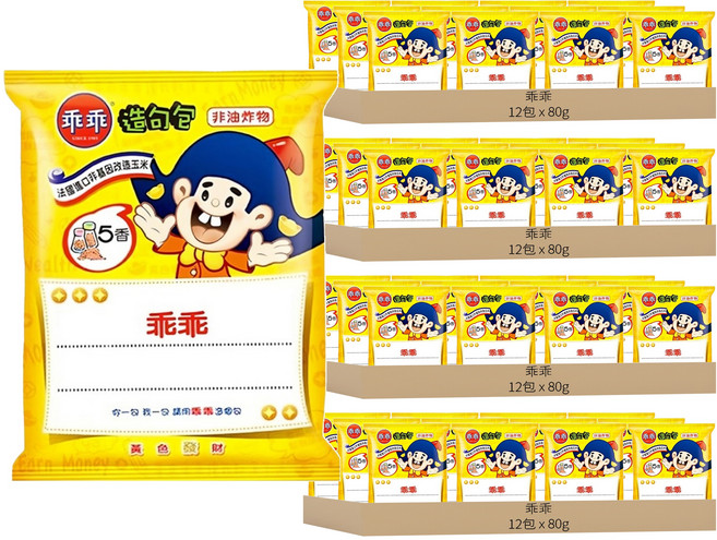 乖乖 玉米脆條 五香口味, 80g, 48包