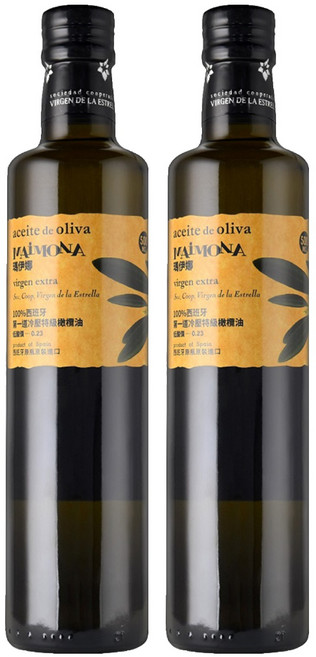 MAiMONA 瑪伊娜 嚴選100%冷壓初榨特級橄欖油, 500ml, 2瓶