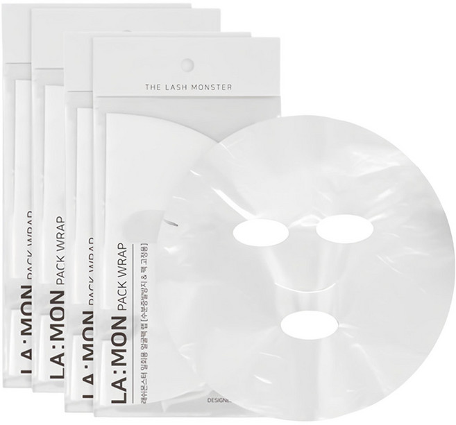 라몽 일회용 얼굴팩 랩 마스크, 100개입, 4개