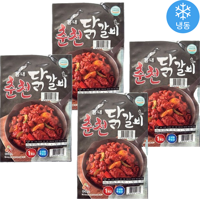 봄내춘천닭갈비 (냉동), 1kg, 4개