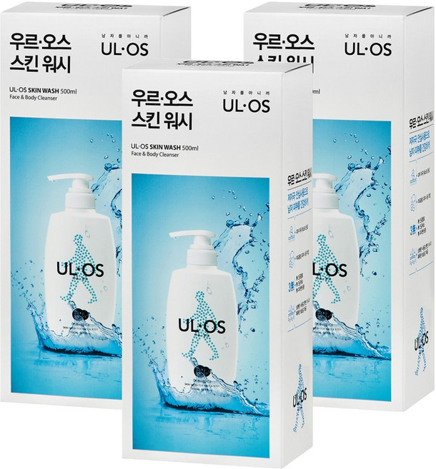 우르오스 스킨워시, 500ml, 3개