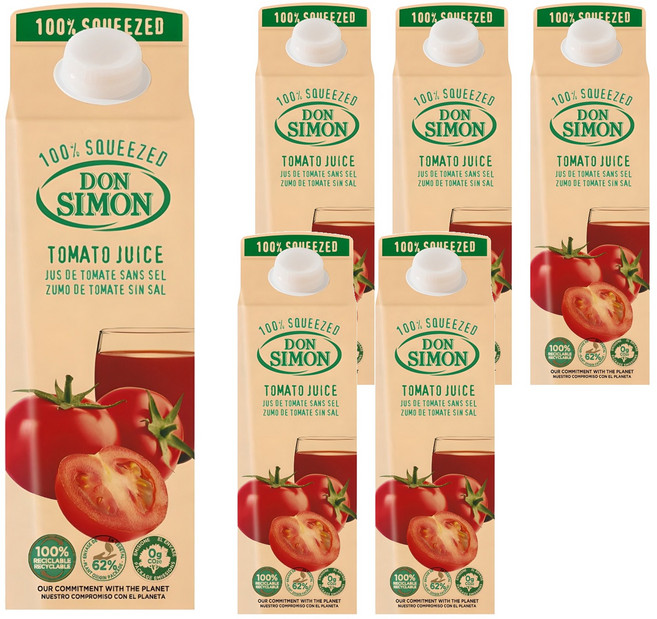 돈시몬 착즙 토마토 주스, 1L, 6개