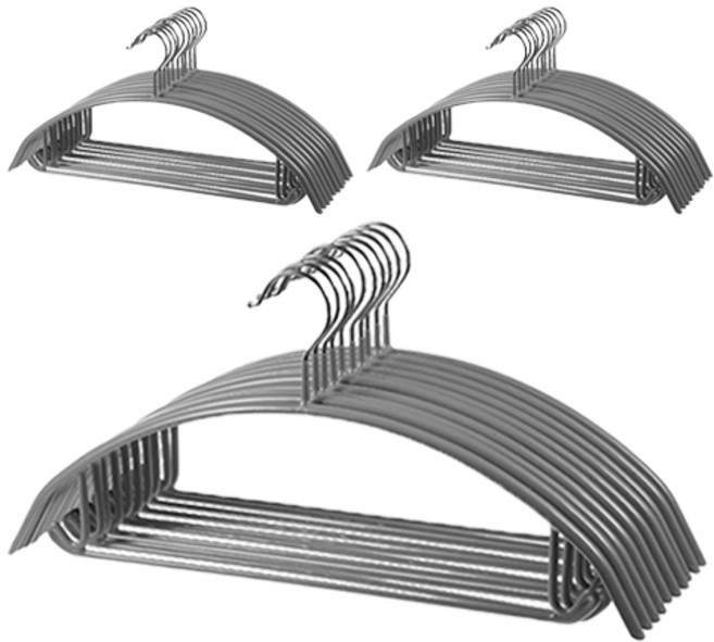 코멧 홈 어깨 뿔 방지 논슬립 옷걸이, 그레이, 30개
