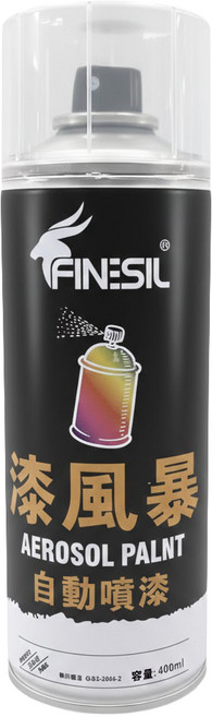FINESIL 漆風暴 自動噴漆, 紅色, 400ml, 1瓶