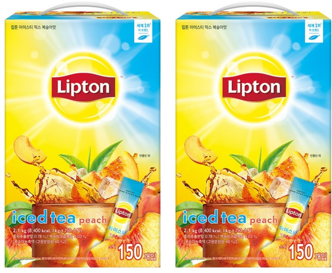 립톤 아이스티 믹스 복숭아맛 아이스티분말, 14g, 150개입, 2개