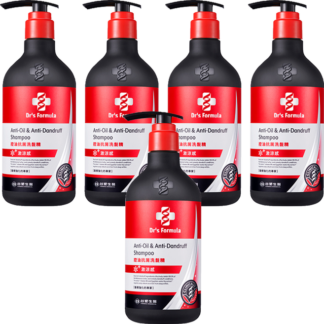 台塑生醫 Dr's Formula 控油抗屑洗髮精 激涼款, 580g, 5件