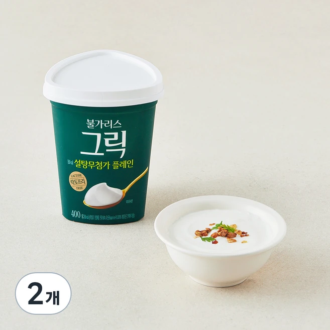 남양유업 불가리스 락토프리 그릭요거트, 400g, 2개 - 쿠팡