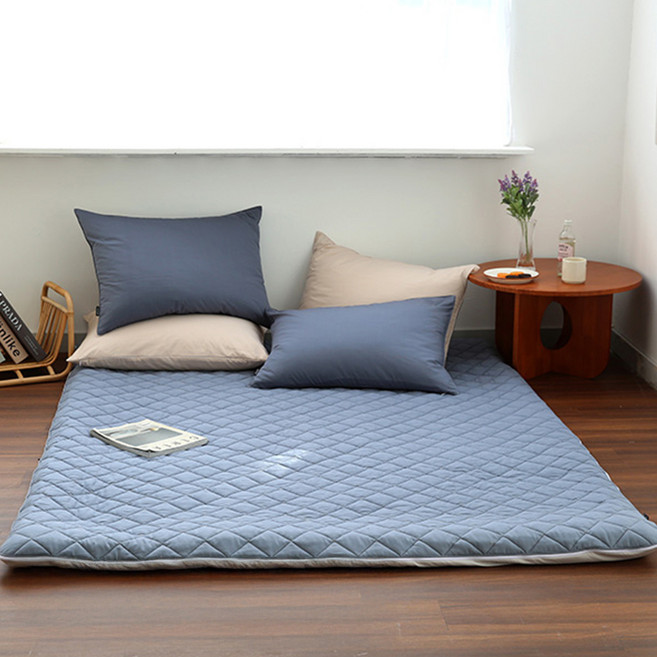 韓國 amante Cotton Bell 純棉絎縫床墊套, 墨藍色