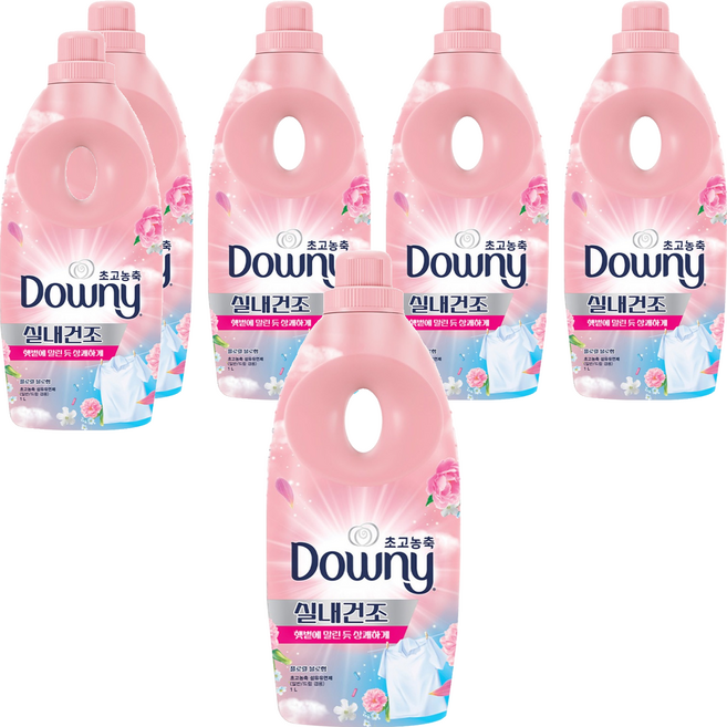 다우니 실내건조 플로럴 블로썸 초고농축 섬유유연제 본품, 1.05L, 6개