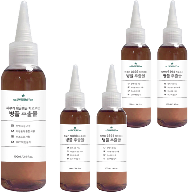 [비건뷰티] 글로우몬스터 병풀 추출물, 100ml, 5개