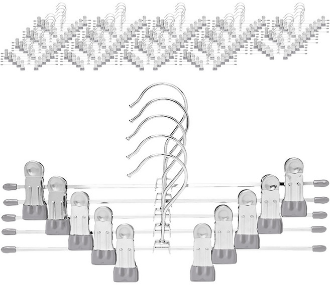코멧 홈 논슬립 코팅 회전형 치마바지걸이, 그레이, 100개
