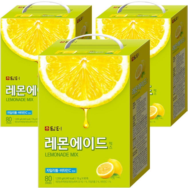 담터 레몬에이드 분말, 15g, 80개입, 3개