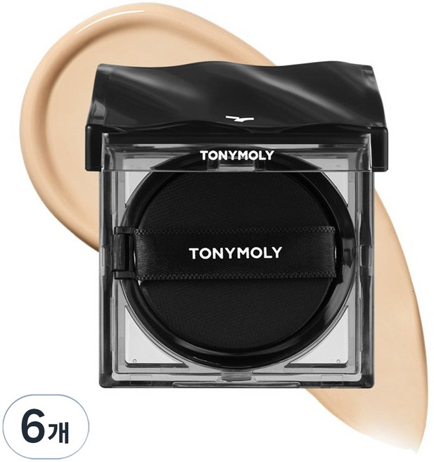 토니모리 스킨톤 픽싱 커버 미니 쿠션 5g, 02 베이지, 6개