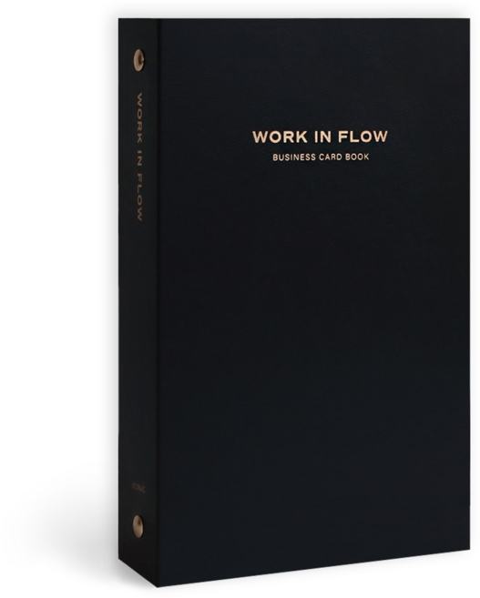 아이코닉 플로우 명함집, 3단, 05 Black