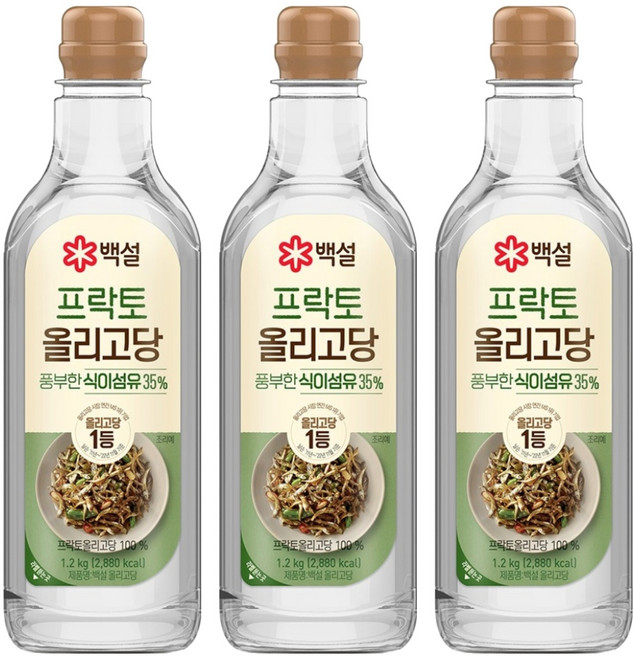 백설 프락토 올리고당, 1.2kg, 3개