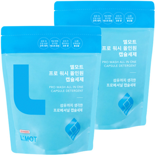 엘모트 프로워시 올인원 캡슐세제, 30개입, 2개