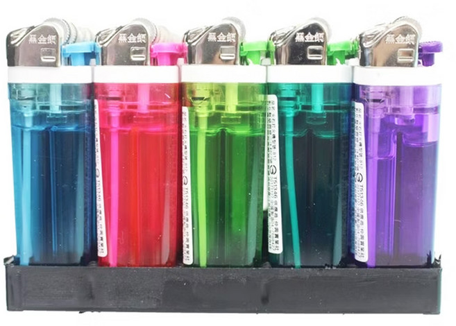 BLACK King Kong 黑金鋼 傳統軟火打火機 50入 火力大小可調, 藍色 + 紅色 + 綠色, 1盒