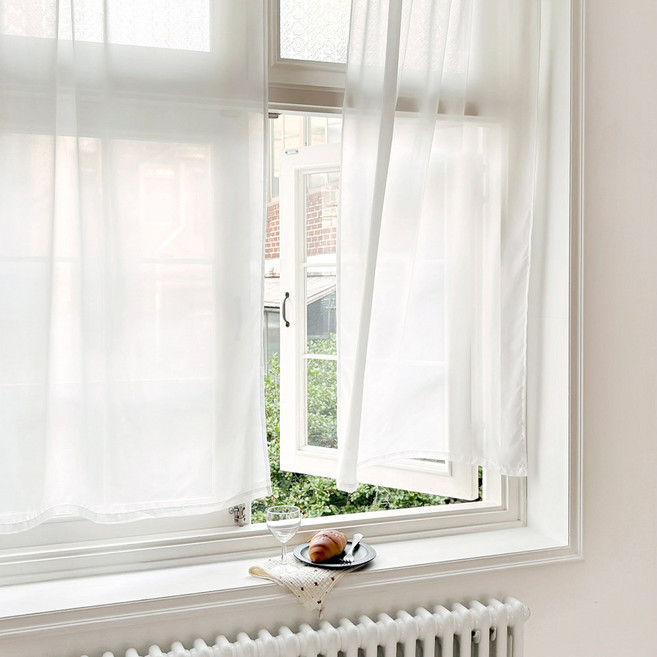 까르데코 심플 쉬폰 가리개 커튼