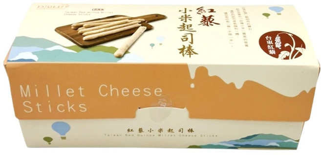 DJULIS 德朱利斯 台東紅藜小米起司棒, 63g, 1盒