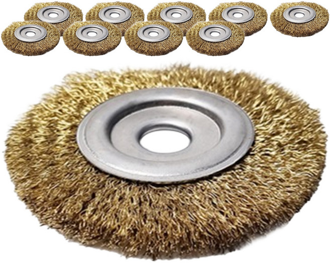 월드크린 녹제거 평 브러쉬 철, 10개