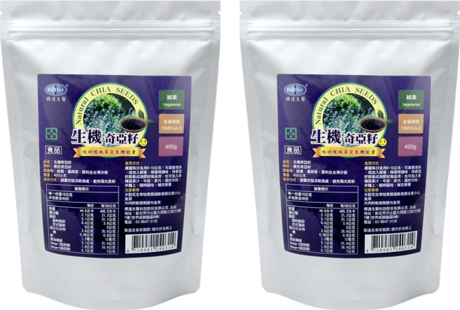 BuDer 標達 生機奇亞籽, 400g, 2包