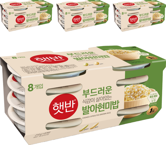 햇반 발아현미밥, 210g, 32개