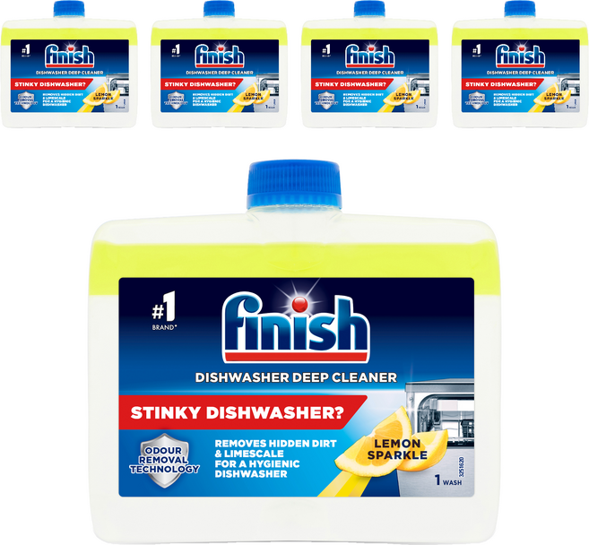 finish 洗碗機清潔劑 檸檬, 250ml, 5個