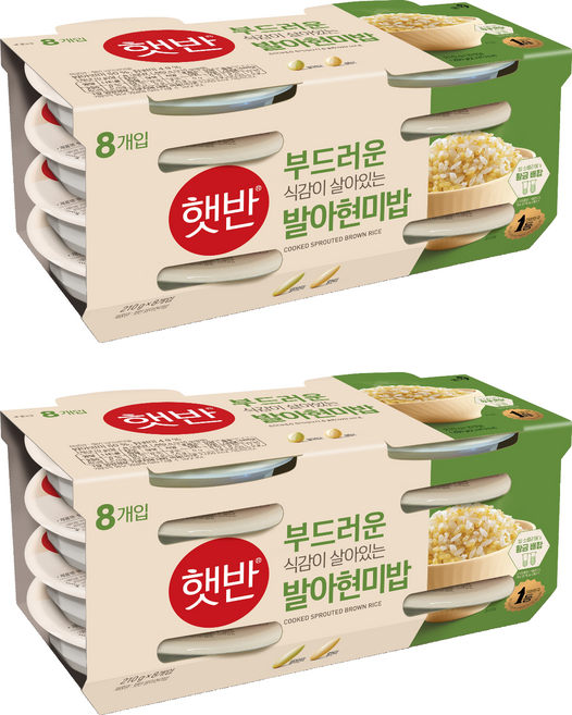 햇반 발아현미밥, 210g, 16개