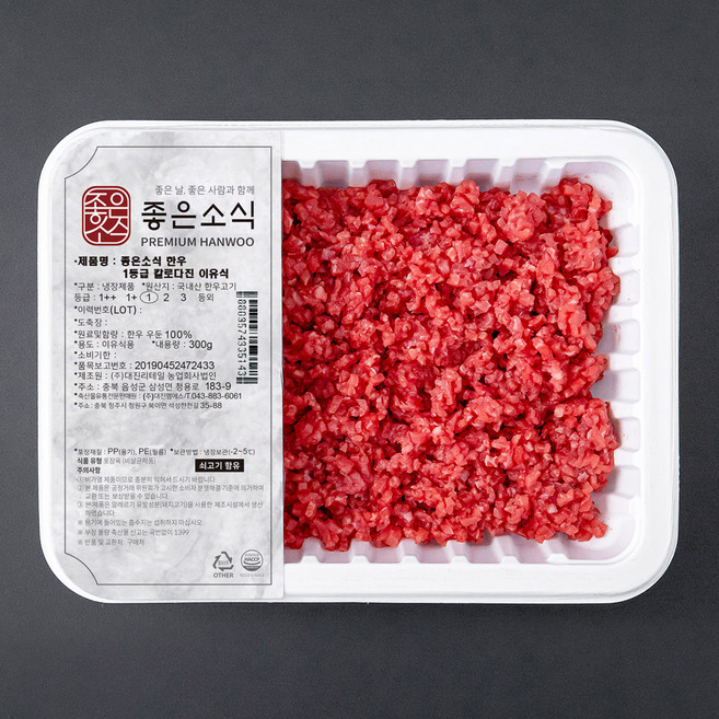 좋은소식 한우 1등급 칼로다진 이유식용 (냉장), 300g, 1개